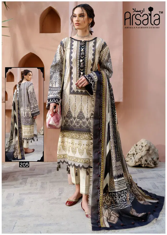 Amira Vol 2 By Arsala Pakistani Karachi Lawn Cotton Dress Material Exporters In India